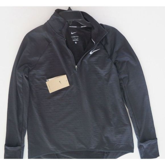 Nike DD6799 010 Women's Sz L Black Therma-FIT Element 1/2-Zip Running Jacket $85 - Picture 5 of 9